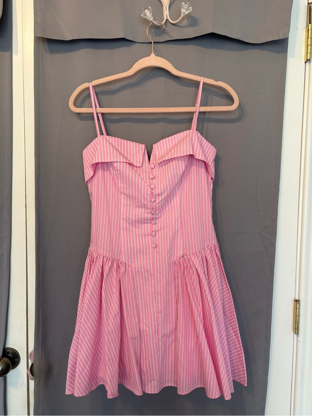 Pink Striped Sweetheart Sundress - Picture 1 of 3
